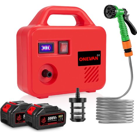 Elettropompa Pompa da giardino 260 W mandata 18-25 L/MIN 150M con 2 Batterie (1/5)