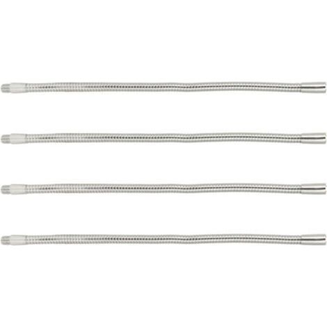 4 pièces Lampe de table LED à col de cygne – Abatjour flexible en tube métallique chromé, 35 cm, idéal pour bureau, salon ou chevet (1/5)