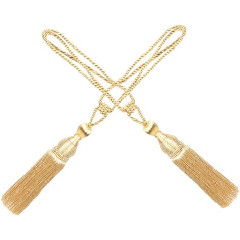 Sujetadores de cortina con borlas de 2 piezas, sujetadores de cortina decorativos, accesorios de diseño minimalista (1/4)