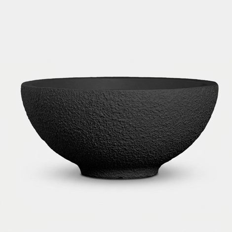 Vase coupe d'extérieur en LLDPE Graniglia - Anthracite (1/3)