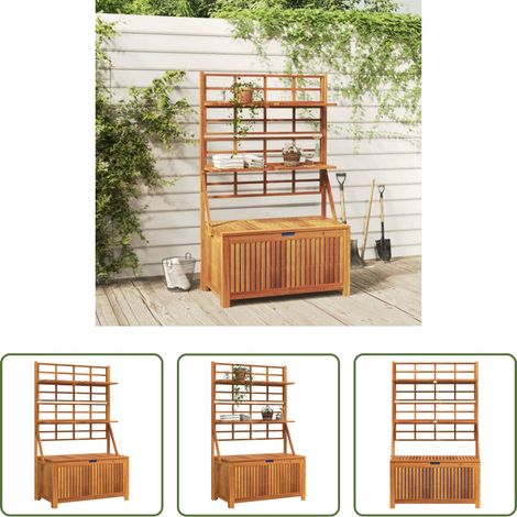 Rankgitter - Truhe mit Rankgitter 99x50x160 cm Massivholz Akazie (1/5)