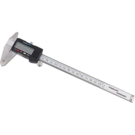 Jeffergarden Micromètre électrique à pied à coulisse numérique en acier inoxydable, 200MM-DOU