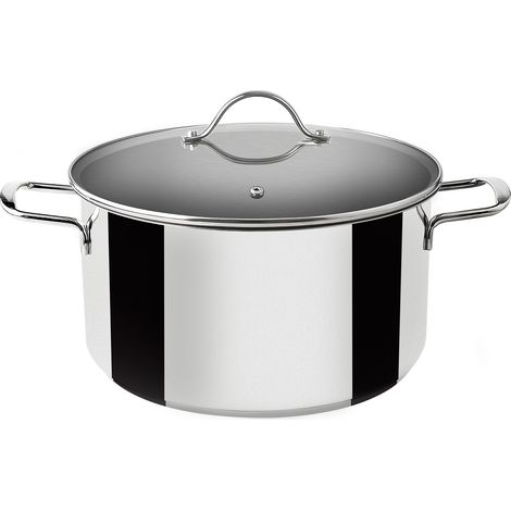 Olla inox inducción con tapa de cristal 24cm (1/2)