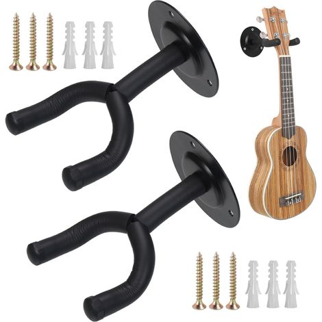 2 Supports Muraux,Guitare,Acier,Basse,Ukulele,Maison,Studio (1/5)