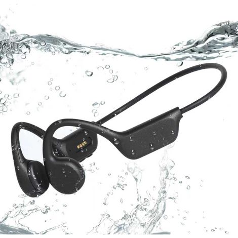 Casque Conduction Osseuse, Casque Natation, IPX8 Etanche sans Fil Bluetooth 5.4, Écouteur de Sport Ouvert avec Lecteur MP3 intégré 32G Mémoire pour la Natation, Le vélo, la Course à Pied (1/5)