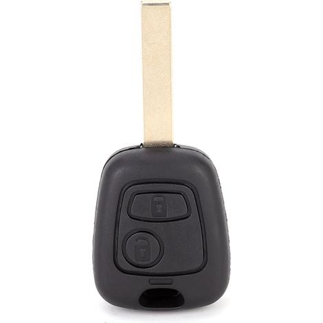 Coque de clé de voiture pour Peugeot 307 avec 2 boutons à fente (1/4)