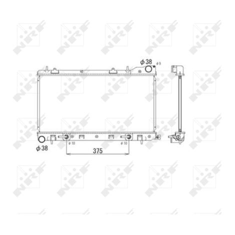 Radiateur, refroidissement du moteur NRF 53596 SUBARU 45111FC300 45111FC310