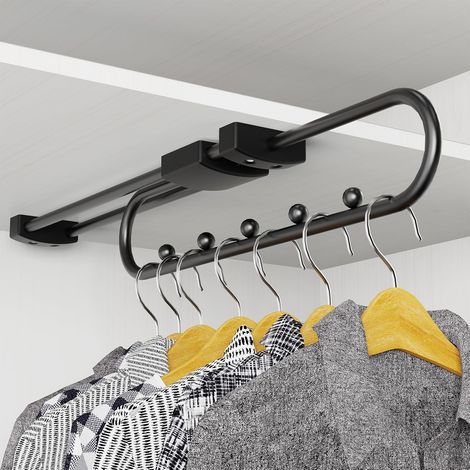 Tringle Coulissante Penderie 30 cm,Porte Cintre Coulissant,éConomise de l'espace de Stockage,Adapté pour Organiser Les VêTements et Les Pantalons dans Les Placards et Les Zones de Rangement (1/4)