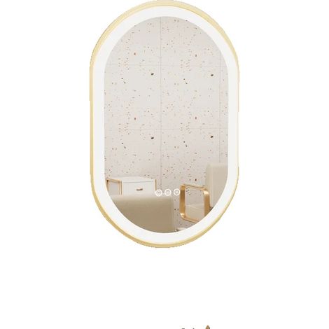 Espejo de baño iluminado, forma ovalada, 80x50 cm (32x20 pulgadas) (1/2)