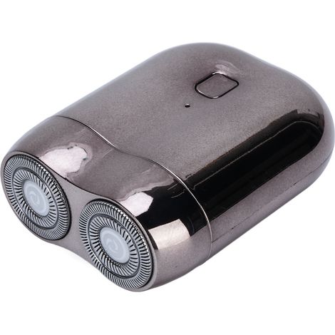 Tondeuse Barbe Homme Compacte Aluminium Lames Doubles Magnétique Rechargeable Pour Voyage Domestique Argent 7x5.4cm 103g 300mAh 5V 3W (1/5)