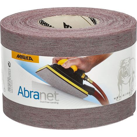 Mirka Abranet rotolo abrasivo netto 115 mm x 25 m a strappo/grana P180 / 1 rotolo/per levigare legno, stucco, vernice, plastica / 5454400118 (1/3)
