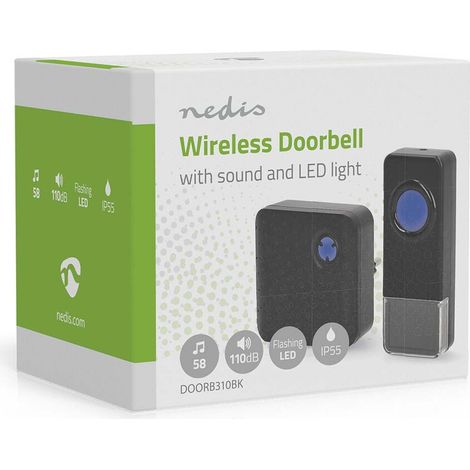 Nedis TÜRKLINGEL-SET-DRAHTLOS (DOORB310BK)