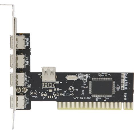 Adaptateur Convertisseur Haute Vitesse Carte PCI vers Hub USB 2.0 4 Ports, Accessoire PC Universel (1/5)