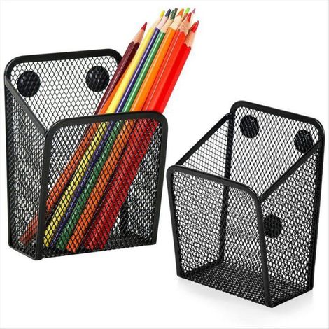 Porte-Stylo Magnétique pour Réfrigérateur, Panier de Rangement en Métallique, Panier de Rangement Magnétique, Panier de Rangement A (1/5)