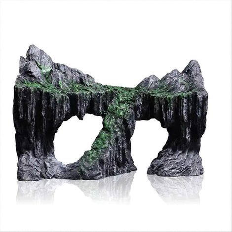 Décoration d'aquarium : rocher artificiel, ornement de montagne. (1/5)