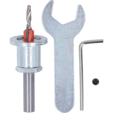 Perceuse étagère conique 8x8x4,0 mm à fraiser, foret bois autoforeuse pour montage visserie, mèche à étages réglable pour installation de vis (1/5)