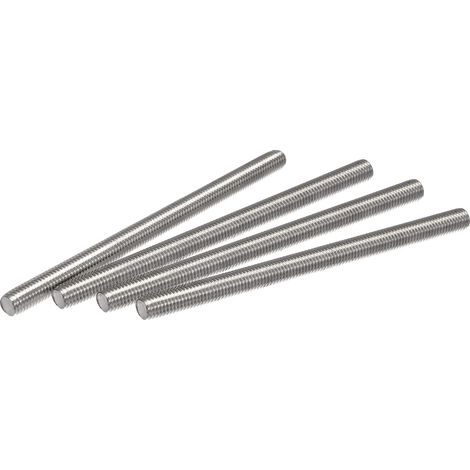 4Pcs M10 x 150mm Tige Filetée Entièrement 304 Inox Acier Droite Main Fil (1/4)