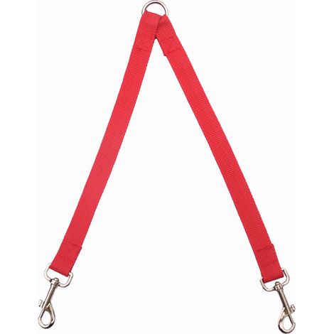 Laisses de dressage pour animaux de compagnie réglables à double séparateur Laisses de chien anti-enchevêtrement Deux laisses de dressage pour la marche de chien (rouge) Lot de 2 (1/4)