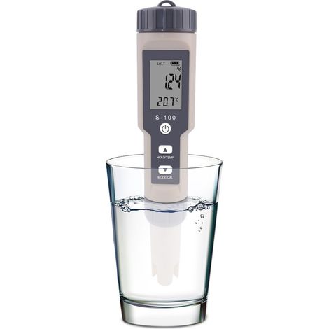 4-in-1 Digital-Wasserzähler für Salzgehalt, TDS, EC, Temperatur (1/5)