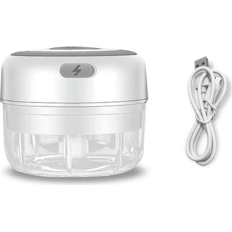 [NUNCA UTILIZADO]Triturador de ajo eléctrico - Mini prensa de ajo, picadora de carne portátil para cocina, ideal para verduras y ensaladas (1/4)