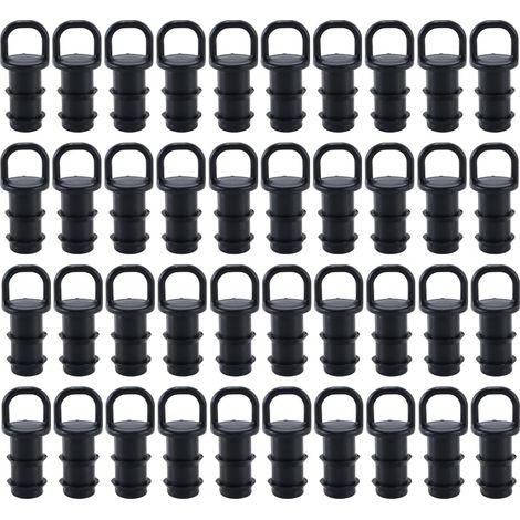 40 raccords d'irrigation goutte à goutte de 16 mm, bouchons d'extrémité pour tuyau d'irrigation goutte à goutte de 16 mm, pour jardin, pelouse, serre (1/5)