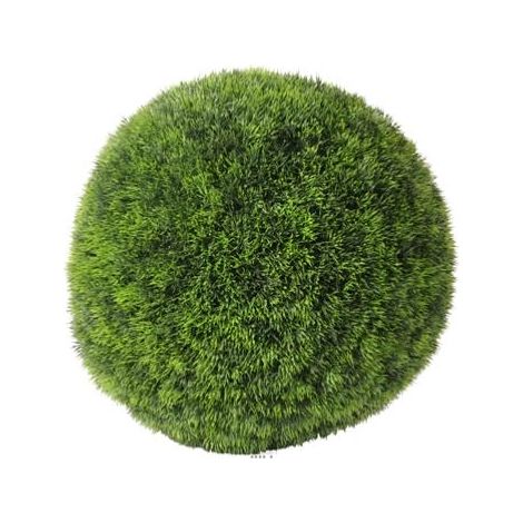 Boule d'Herbe artificielle Classique D 19 cm Int/ext anti UV - dimhaut: H 19 cm - couleur: Vert