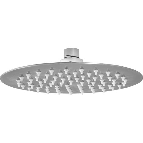 Schlanke, runde Regendusche aus verchromtem Metall, 20 cm, mit Easy-Clean-System (1/2)