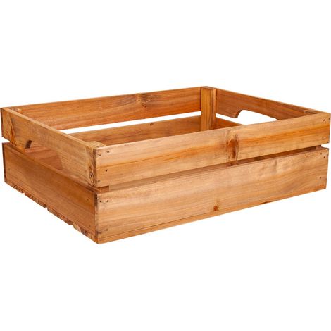 Cajón de madera marrón 39x30x11,5 (1/5)