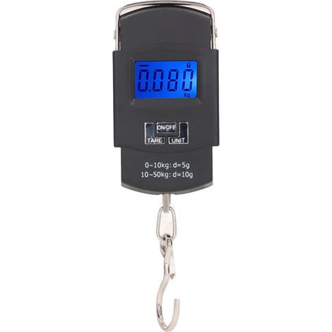 Portable Digital Scale for Suitcases, Bags and Fish – 50 kg, LCD Screen, 4 Units (kg/lb/oz/jin) (1/3)