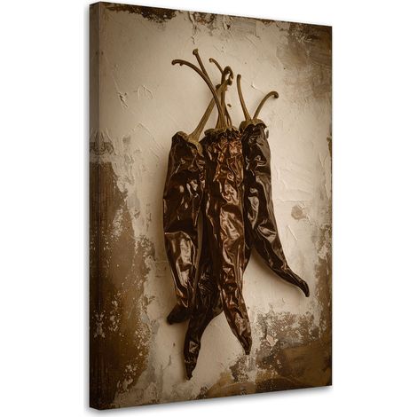 Wandbildfür die Küche Getrocknete Paprika im Retro-Stil 60x90 cm (1/5)