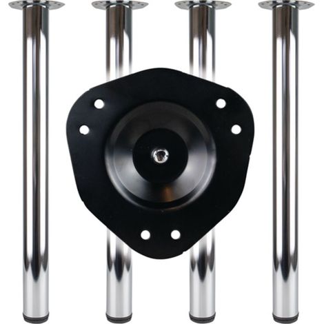 BMB Juego patas mesa blanco 60mm H.710mm Fijación de placas - 312 109828 (1/2)