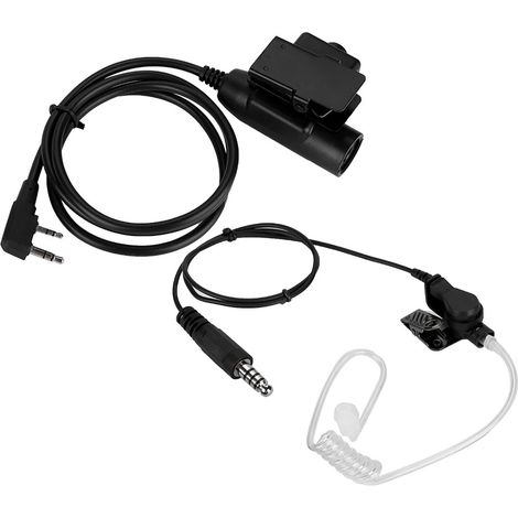 Talkie-walkie intra-auriculaire K Head Air Duct avec tube acoustique et bouton PTT (1/5)