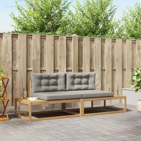 vidaXL Ensemble de canapés d'extérieur Blanc 230,5 x 83 x 73 cm (1/5)