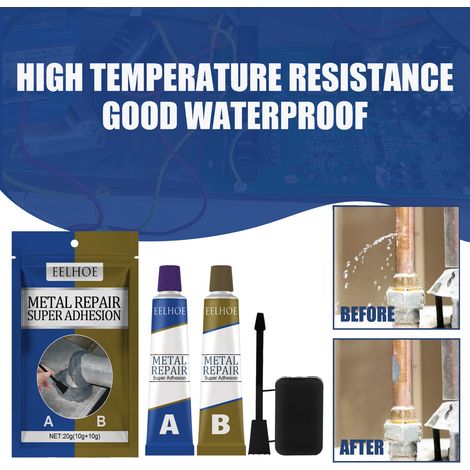 Colle multi-usages pour bois, verre et céramique, transparente, à séchage rapide, imperméable, universelle – sachet de 20 g (1/5)