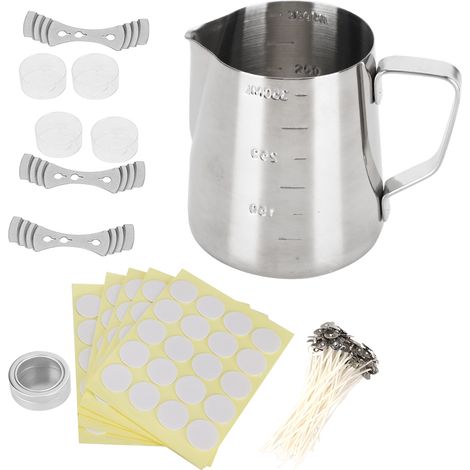 Kit de fabrication de bougies avec cire, mèches, godets, four de chauffe, outils artisanaux parfumés DIY (1/5)