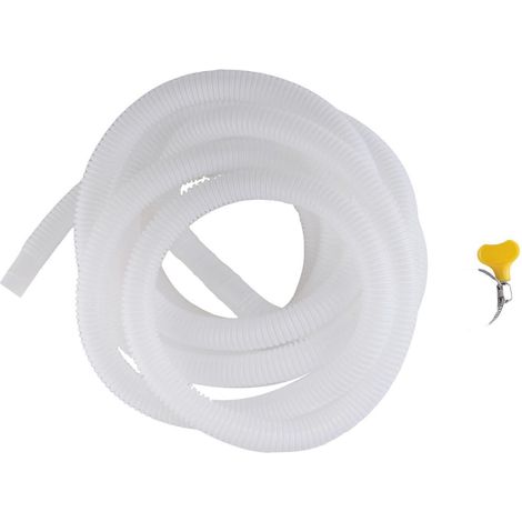 Tuyau d'évacuation pour déshumidificateur, tuyau d'évacuation flexible de 13 pieds avec raccords et clips en caoutchouc sécables, remplacement de tuyau. (1/5)