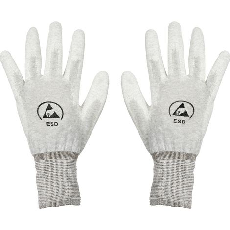 TRU COMPONENTS  ESD-Handschuh innenhandbeschichtet Kleider-Größe: XL Polyamidfaser, PU-Beschichtung (1/3)