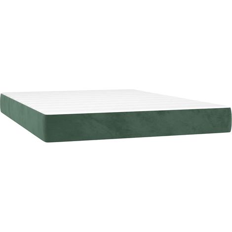 Maison Exclusive - Materasso a Molle Insacchettate Rigidità Media Verde Scuro 140x210x20 cm in Velluto