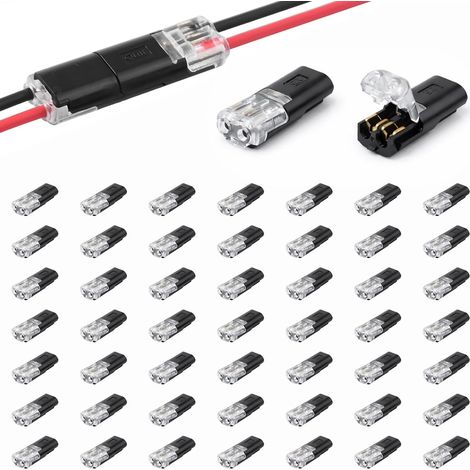 Confezione da 50 connettori per auto a 2 pin, connettori impermeabili, connettore cavo a 2 pin, connettore elettrico collegabile per cavo 18-22 AWG, 2 poli, 2 pin (1/5)