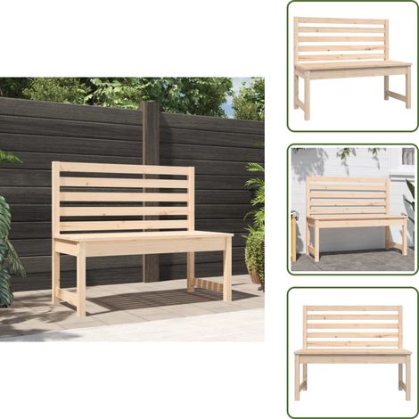 Panca da balcone - vidaXL Panca da Giardino 109 cm in Legno Massello di Pino - Panca da terrazzo