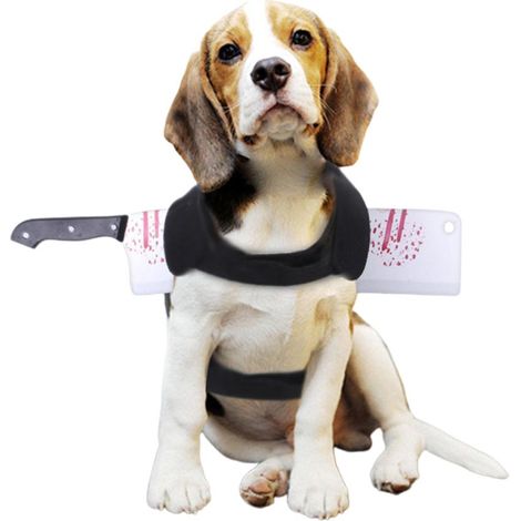 Gilet de coupe ensanglanté pour chien, costume effrayant pour Halloween, accessoires de cosplay réalistes pour animaux de compagnie, accessoire astucieux (1/5)