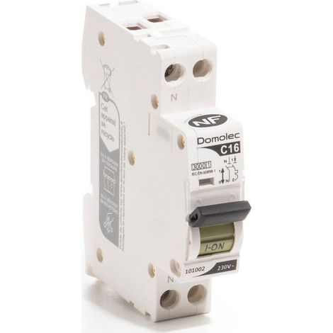 AUTRES Disjoncteur phase + neutre DOMOLEC 16 A (1/2)