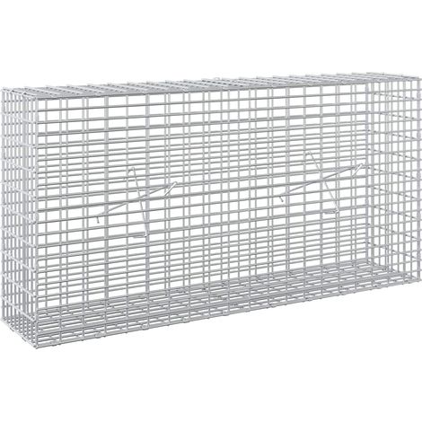 Gabion avec fil de 3,5 mm et maille de 5x2,5 cm 100x20x50 cm vidaXL (1/4)
