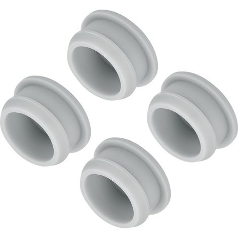 Bouchon de Trou en Silicone à Verrouillage à Pression, Couvercle d'Étanchéité en Caoutchouc de Type Panneau Encastré Rond pour Cloisons Étanches 23mm/0.91" Diamètre Gris, 4Pcs (1/5)