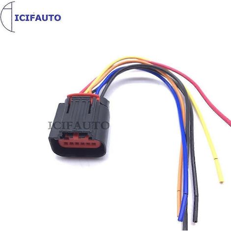 Capteur de débit d'air massique (MAF) avec connecteur et fil de raccordement compatibles avec Galaxy, Mondeo Mk4, S-Max, Tourneo et Transit Mk7 (référence 6c11-12b579-aa). (1/3)