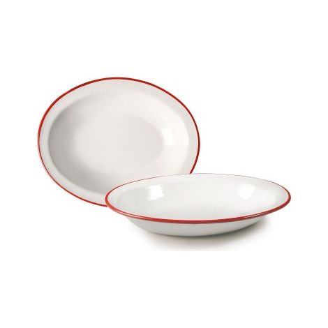 ibili Bandeja Ovalada burdeos 32x25,5 cm acero esmaltado