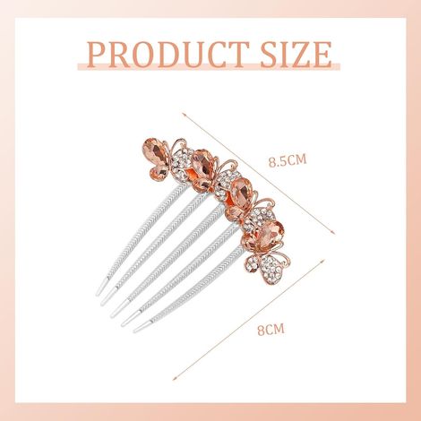 Accessoires pour cheveux JeiibrZui - Lot de 5 épingles à cheveux en satin avec nœud et pince en métal - Couleurs classiques pour femmes et filles - (1/5)