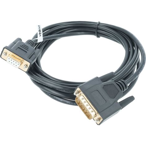 vhbw Programmierkabel RS-232 kompatibel mit Siemens Simatic OP25, OP17, OP15, OP35, OP27 Computer & Peripheriegeräte - Seriell Adapter, 300 cm Schwarz