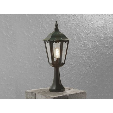 Sockelleuchte FIRENZE Landhausstil, Aluminium Grün, Höhe 55cm (1/5)