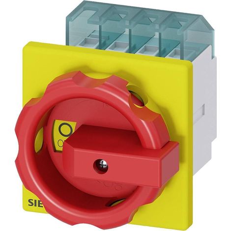 Siemens Interruptor seccionador eléctrico rojo y amarillo